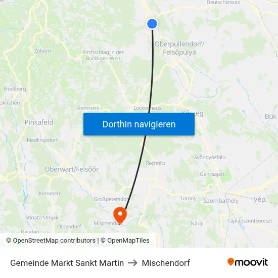 Gemeinde Markt Sankt Martin to Mischendorf map