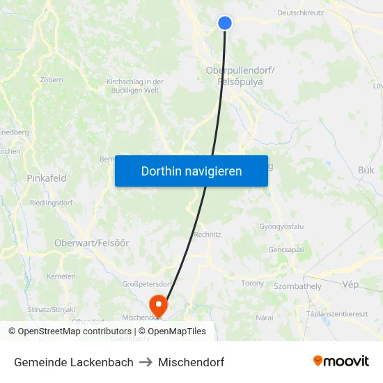 Gemeinde Lackenbach to Mischendorf map