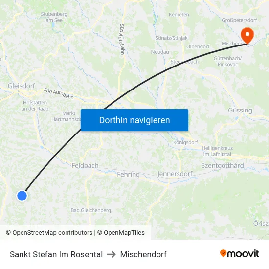 Sankt Stefan Im Rosental to Mischendorf map