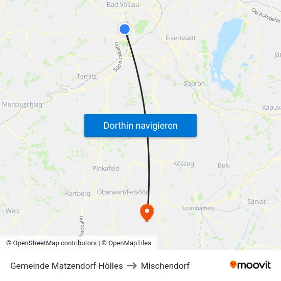 Gemeinde Matzendorf-Hölles to Mischendorf map
