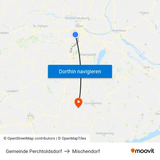 Gemeinde Perchtoldsdorf to Mischendorf map