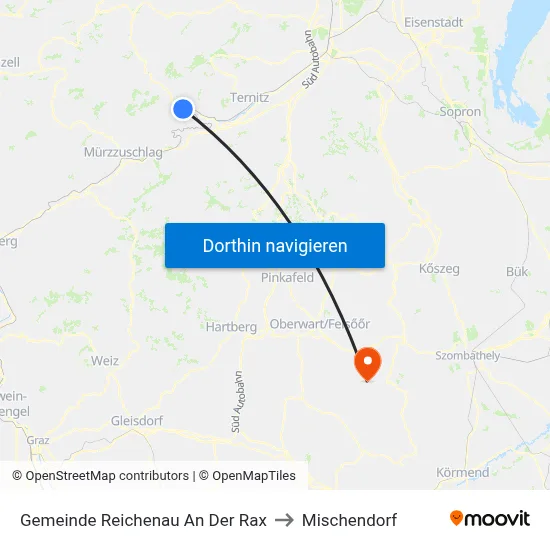 Gemeinde Reichenau An Der Rax to Mischendorf map