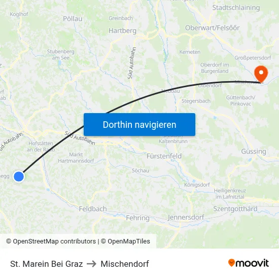 St. Marein Bei Graz to Mischendorf map