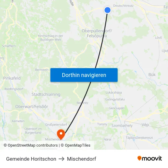Gemeinde Horitschon to Mischendorf map