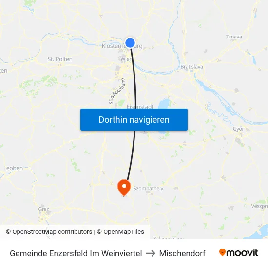 Gemeinde Enzersfeld Im Weinviertel to Mischendorf map