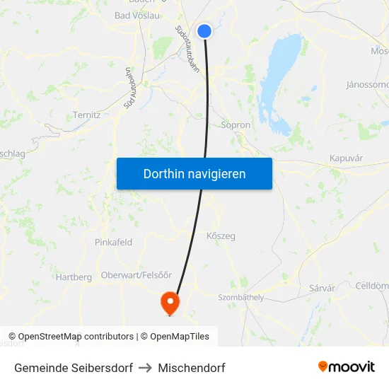 Gemeinde Seibersdorf to Mischendorf map