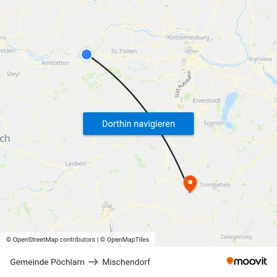 Gemeinde Pöchlarn to Mischendorf map