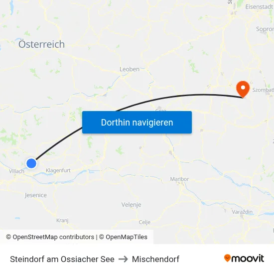 Steindorf am Ossiacher See to Mischendorf map