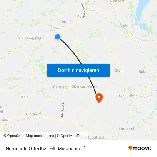 Gemeinde Otterthal to Mischendorf map
