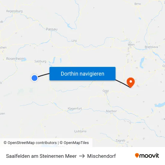 Saalfelden am Steinernen Meer to Mischendorf map