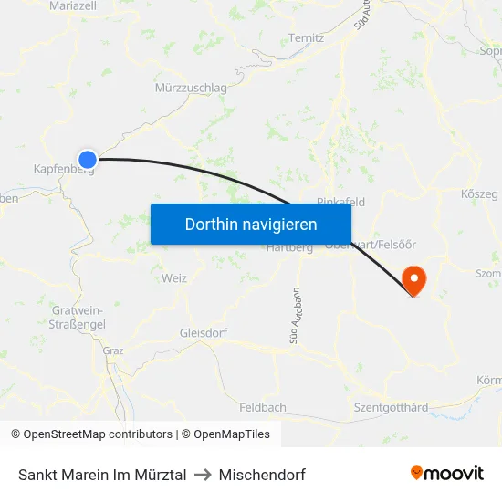 Sankt Marein Im Mürztal to Mischendorf map