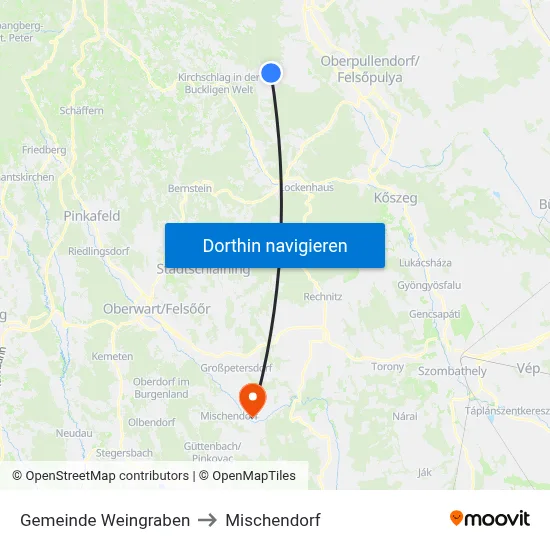 Gemeinde Weingraben to Mischendorf map