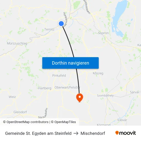 Gemeinde St. Egyden am Steinfeld to Mischendorf map