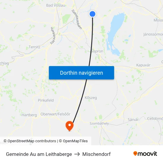 Gemeinde Au am Leithaberge to Mischendorf map