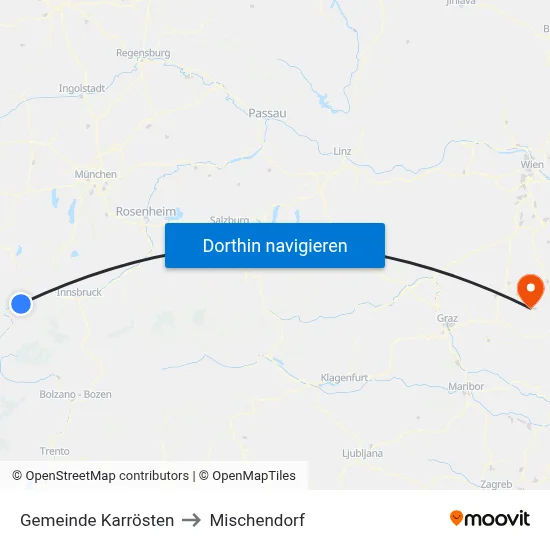 Gemeinde Karrösten to Mischendorf map