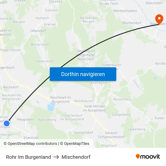Rohr Im Burgenland to Mischendorf map