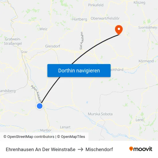 Ehrenhausen An Der Weinstraße to Mischendorf map