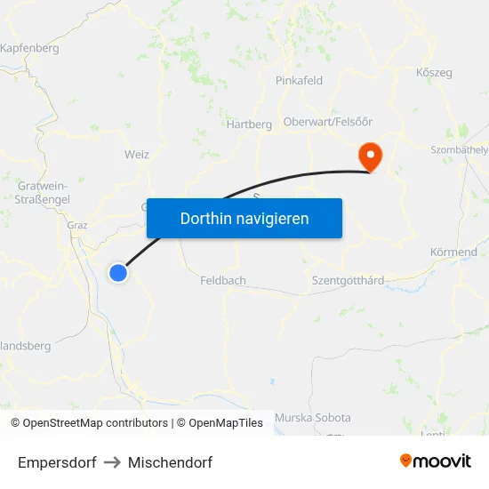Empersdorf to Mischendorf map