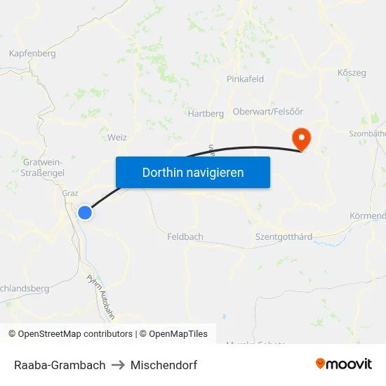 Raaba-Grambach to Mischendorf map