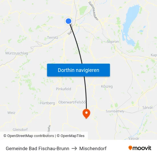 Gemeinde Bad Fischau-Brunn to Mischendorf map
