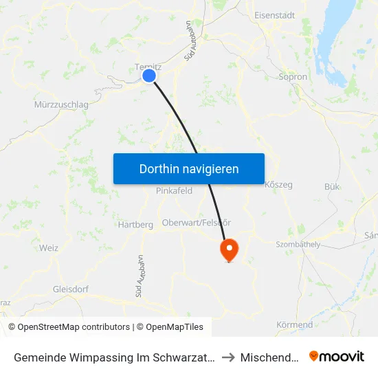 Gemeinde Wimpassing Im Schwarzatale to Mischendorf map