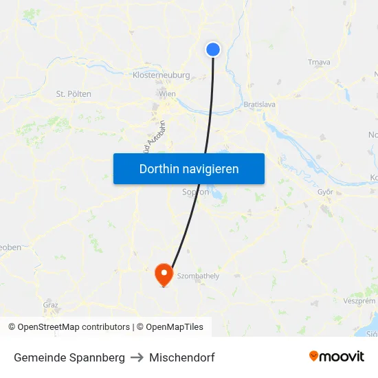 Gemeinde Spannberg to Mischendorf map