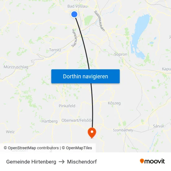 Gemeinde Hirtenberg to Mischendorf map