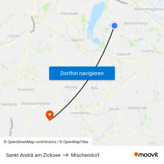Sankt Andrä am Zicksee to Mischendorf map