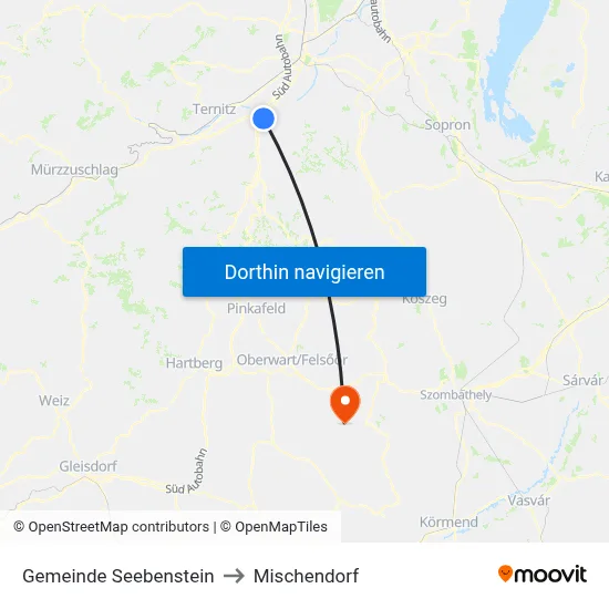 Gemeinde Seebenstein to Mischendorf map