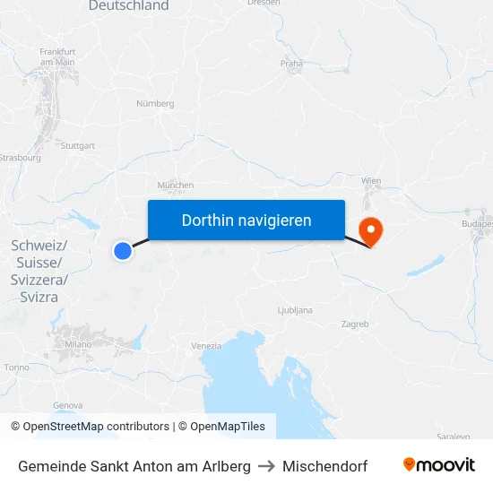 Gemeinde Sankt Anton am Arlberg to Mischendorf map