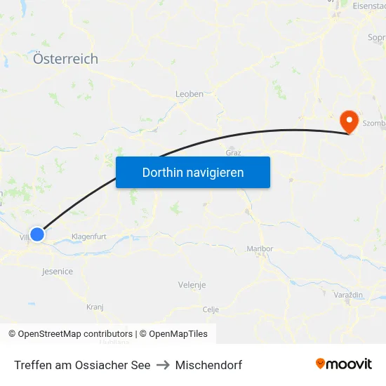 Treffen am Ossiacher See to Mischendorf map