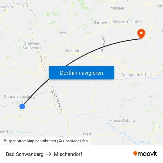 Bad Schwanberg to Mischendorf map