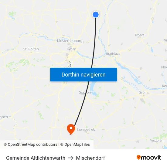 Gemeinde Altlichtenwarth to Mischendorf map