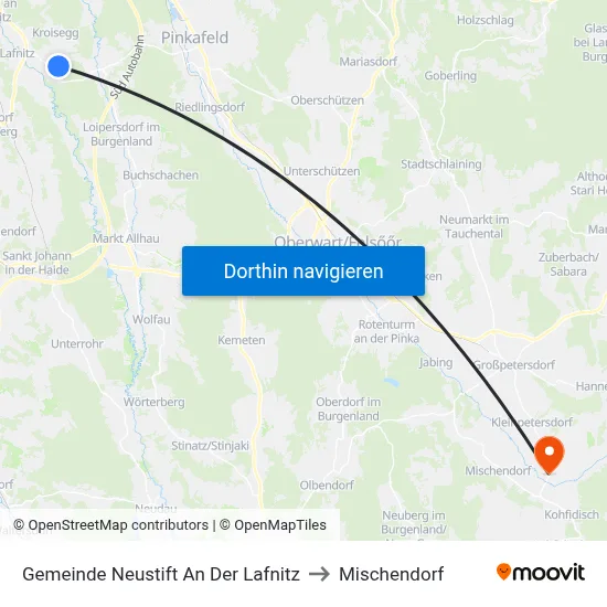 Gemeinde Neustift An Der Lafnitz to Mischendorf map