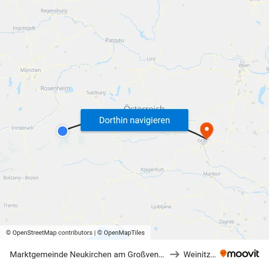 Marktgemeinde Neukirchen am Großvenediger to Weinitzen map