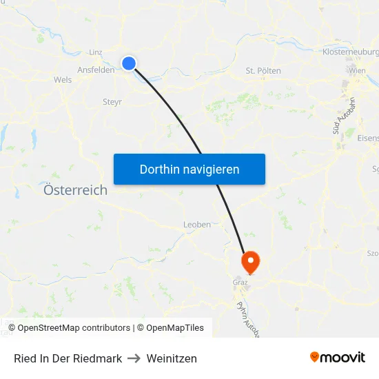 Ried In Der Riedmark to Weinitzen map