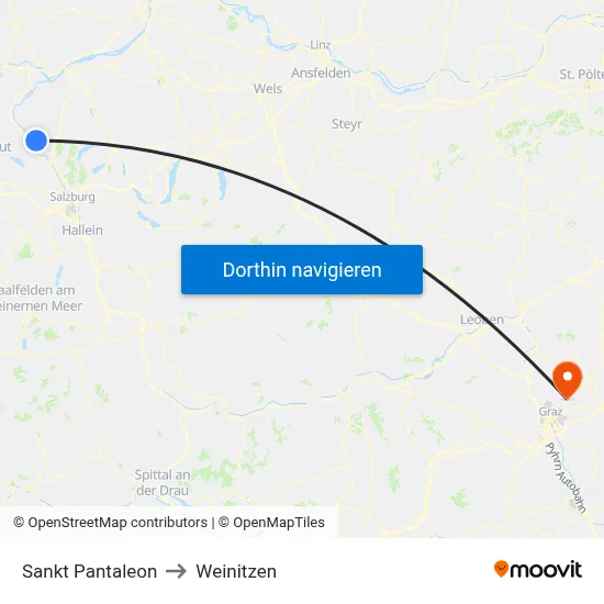 Sankt Pantaleon to Weinitzen map