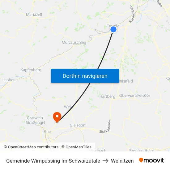 Gemeinde Wimpassing Im Schwarzatale to Weinitzen map