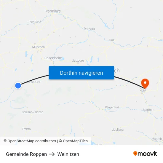 Gemeinde Roppen to Weinitzen map