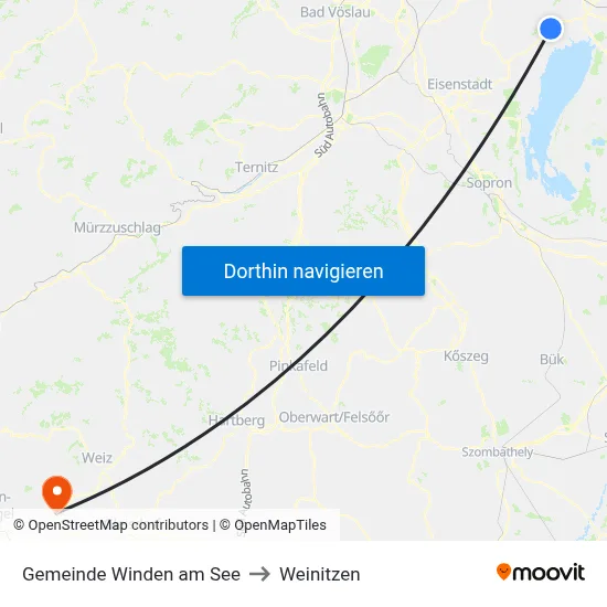 Gemeinde Winden am See to Weinitzen map