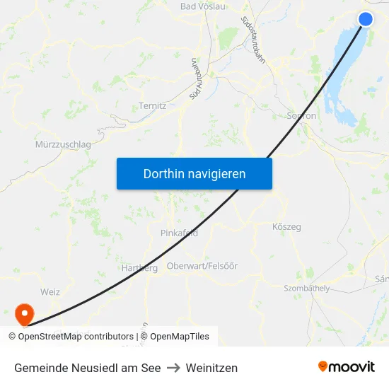 Gemeinde Neusiedl am See to Weinitzen map
