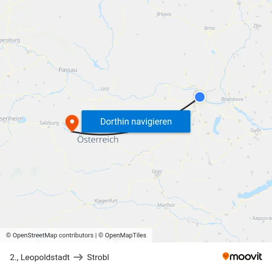 2., Leopoldstadt to Strobl map