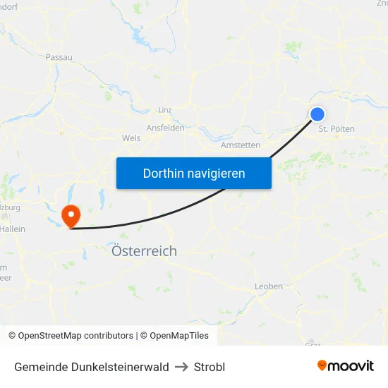 Gemeinde Dunkelsteinerwald to Strobl map