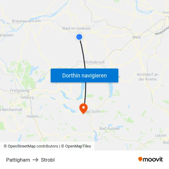 Pattigham to Strobl map