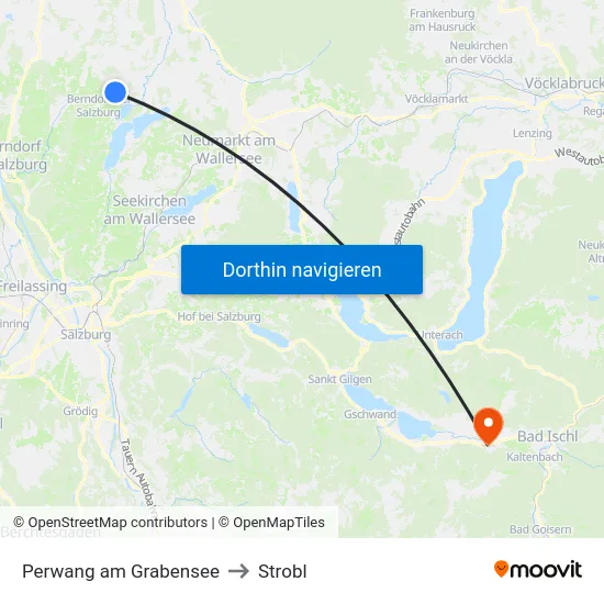 Perwang am Grabensee to Strobl map