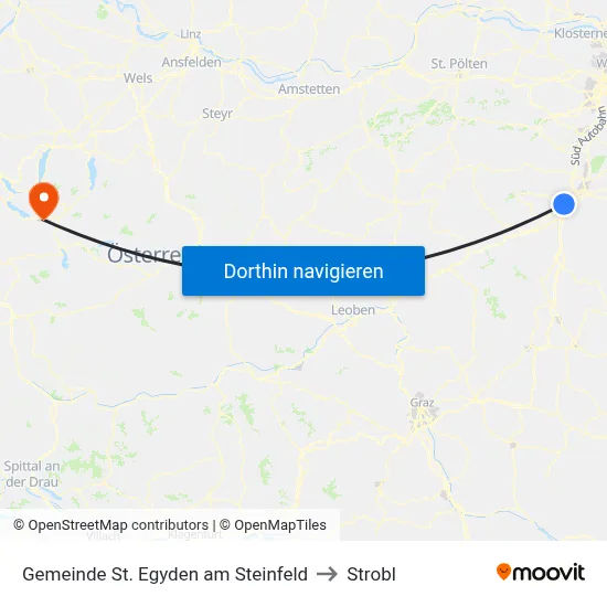 Gemeinde St. Egyden am Steinfeld to Strobl map
