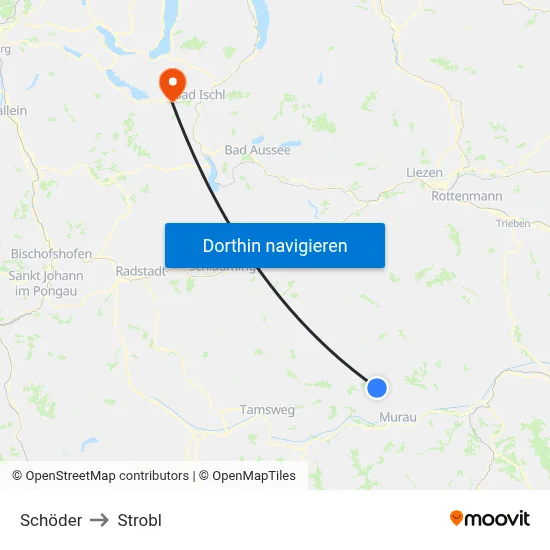 Schöder to Strobl map