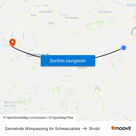 Gemeinde Wimpassing Im Schwarzatale to Strobl map