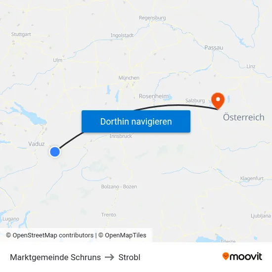 Marktgemeinde Schruns to Strobl map