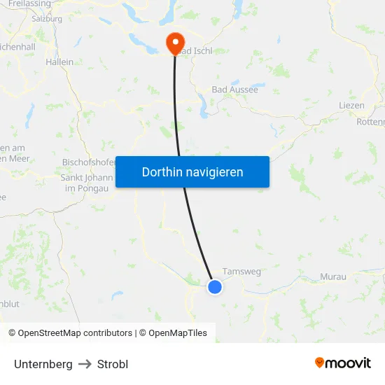 Unternberg to Strobl map